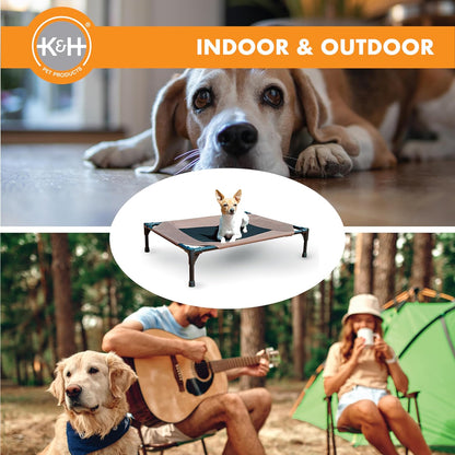 Original Pet Cot Elevated Dog Bed Chocolate/Black Mesh Large 30 X 42 X 7 Inches