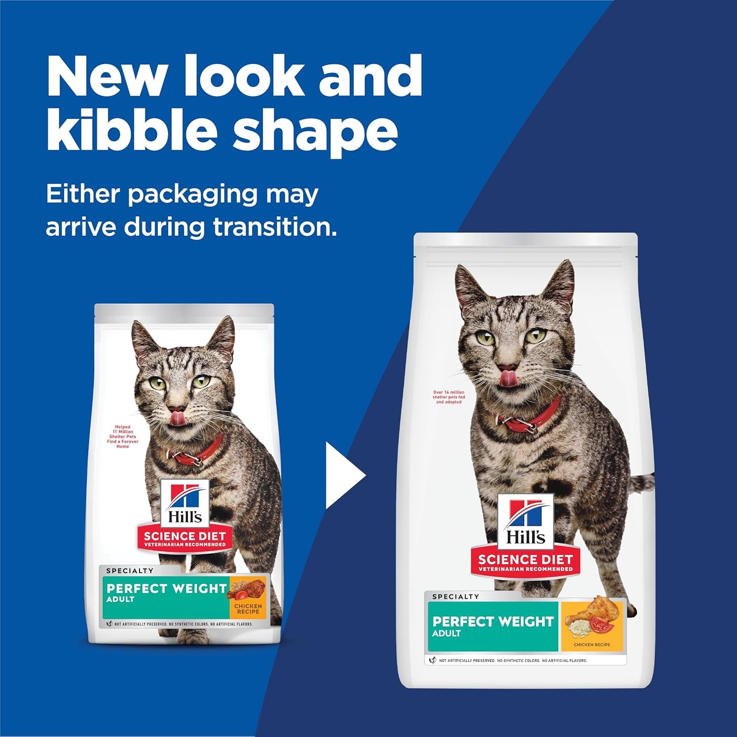 Dry Cat Food, Adult, Perfect Weight for Healthy Weight & Weight Management, Chicken Recipe, 3 Lb. Bag