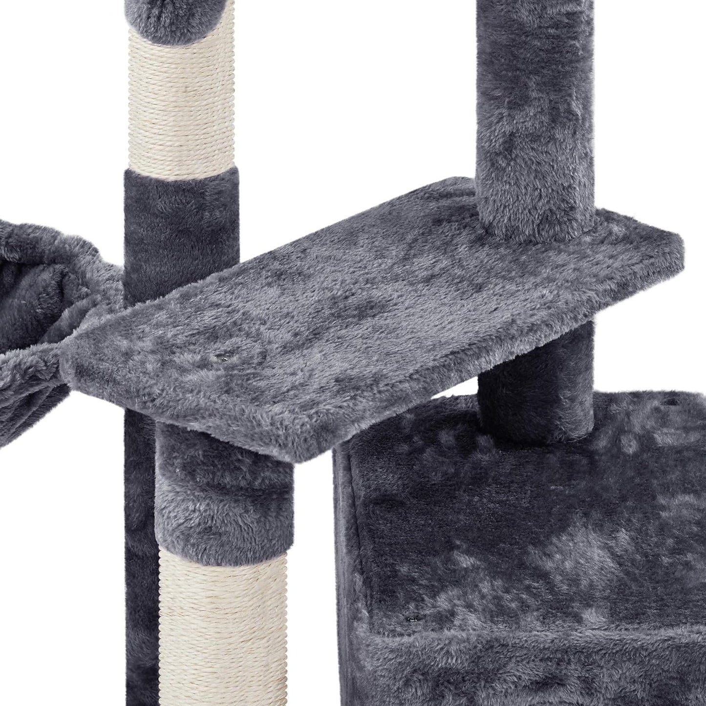 Cat Tree 33In Cat Tower, Multi-Level Cat Condo with Extra Scratch Boards and Sisal Posts as Kitty Activity Center
