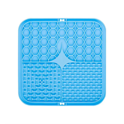 Silicone Licking Pad Pet Dog Lick Pad Bath Peanut Butter Slow Eating Licking Feeder Cats Lickmat Feeding Dog Lick Mat Supplies