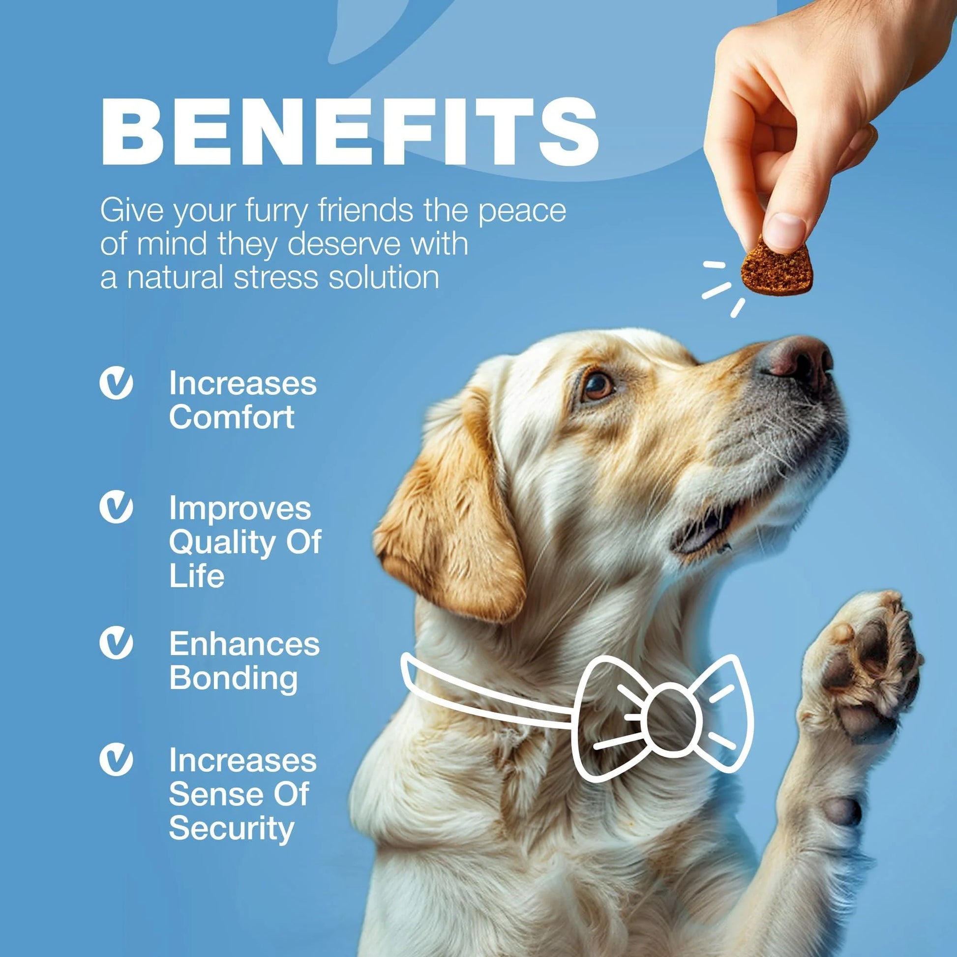 Calming Chews for Dogs Duck Flavor Canine Supplement for All Breeds and Sizes